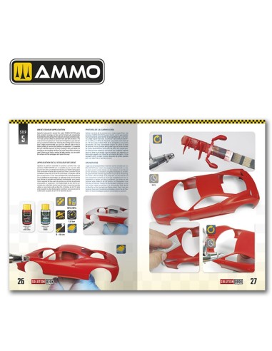 SOLUTION BOOK 24 - How to Paint and Lacquer Scale Cars (English, Castellano, Francais, Deutsch) 