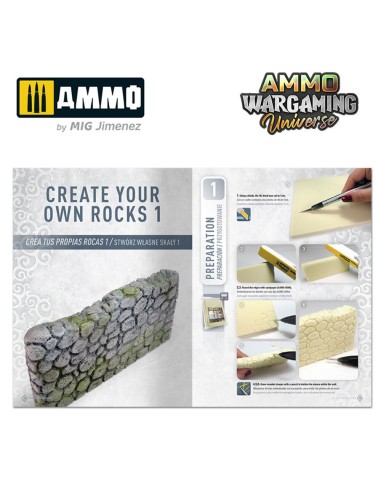 AMMO WARGAMING UNIVERSE Book 11 – Create your own Rocks (Multilingual Book) 