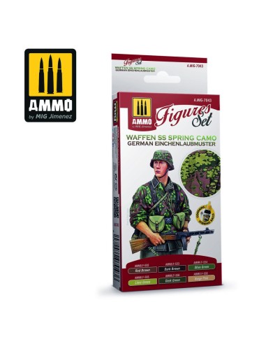 Waffen SS Spring Camo. German Einchenlaubmuster Figures Set 