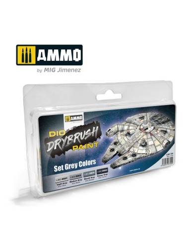 DRYBRUSH Set Grey Colors 