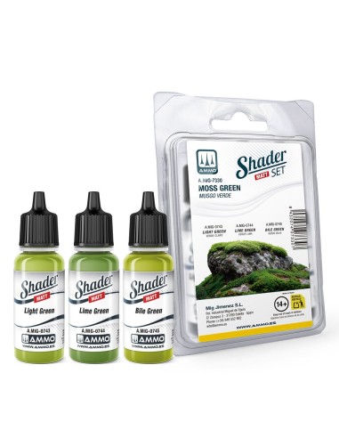 Matt SHADER Set Moss Green 