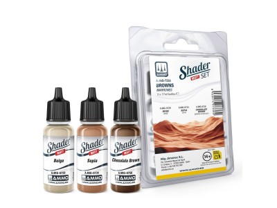 Matt SHADER Set Browns 