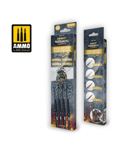 AMMO WARGAMING UNIVERSE - Marta Kolinsky Figures Premium Brush Set 