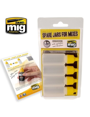 Spare Jars for Mixes (4 x 17mL jars with agitator and dosifier) 
