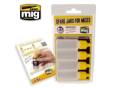 Spare Jars for Mixes (4 x 17mL jars with agitator and dosifier) 