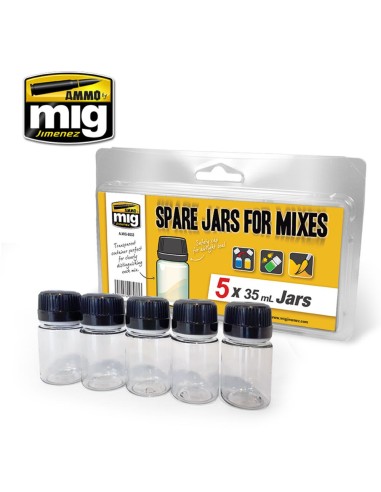 Spare Big Jars for Mixes (5 x 35mL jars) 