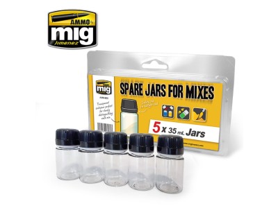 Spare Big Jars for Mixes (5 x 35mL jars) 