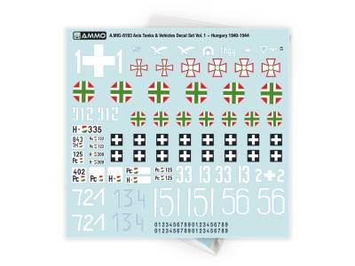 Axis Tanks & Vehicles Decal Set Vol. 1 - Hungary 1940-1944 