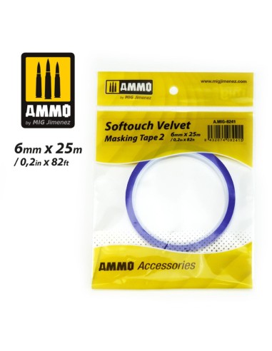 Softouch Velvet Masking Tape 2 (6mm x 25M)  