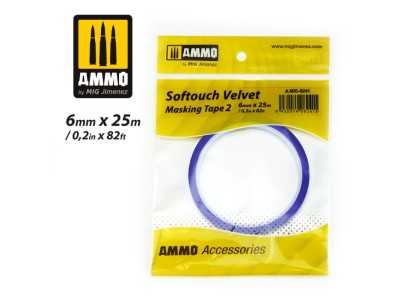 Softouch Velvet Masking Tape 2 (6mm x 25M)  