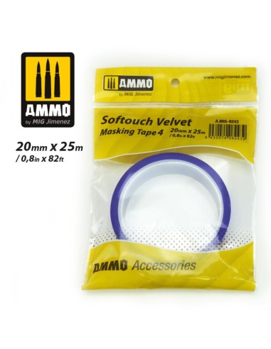 Softouch Velvet Masking Tape 4 (20mm x 25M)  