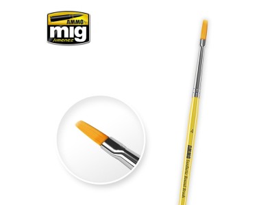 4 Synthetic Flat Brush 