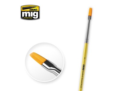 6 Synthetic Flat Brush 