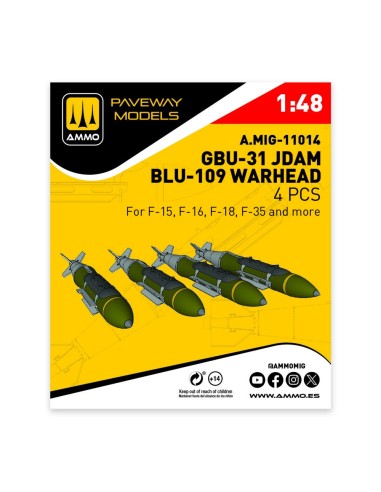 GBU-31 JDAM, BLU-109 Warhead (4 pcs) 