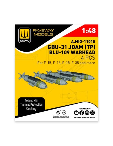 GBU-31 JDAM with Thermal Protection, BLU-109 Warhead (4 pcs) 