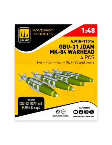 GBU-31 JDAM, Mk-84 Warhead (4 pcs) 