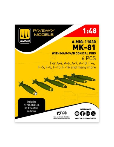 MK-81 with MAU-94/B conical fin (6 pcs) 
