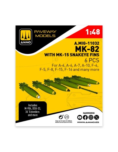 MK-82 with MK-15 Snakeye fin (6 pcs) 