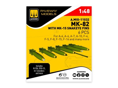 MK-82 with MK-15 Snakeye fin (6 pcs) 