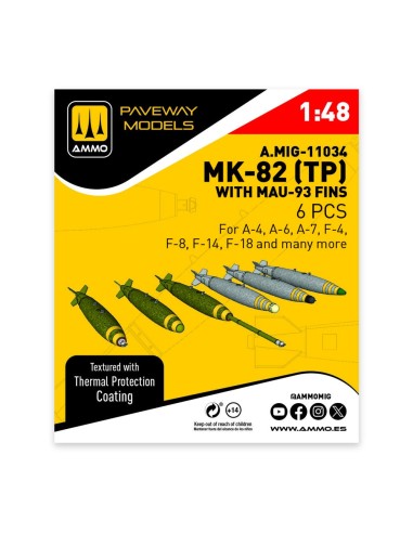 MK-82 with thermal protection and MAU-93 fin (6 pcs) 
