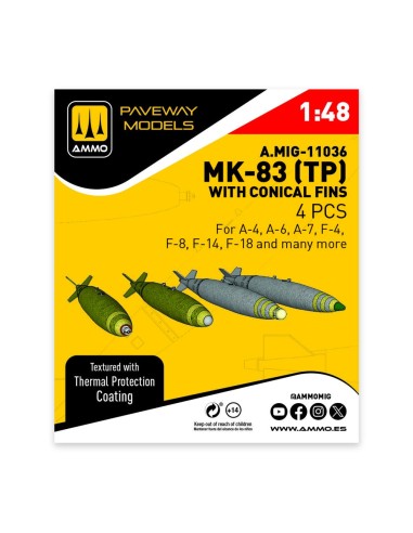 MK-83 with thermal protection and conical fin (4 pcs) 