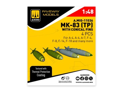 MK-83 with thermal protection and conical fin (4 pcs) 
