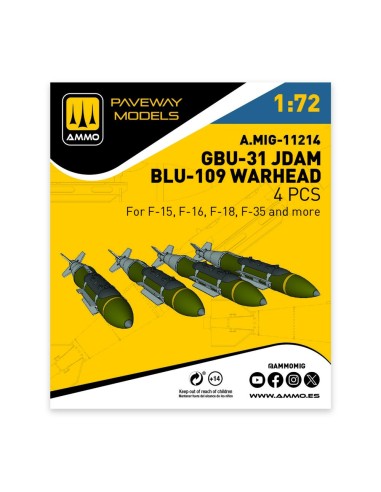 GBU-31 JDAM, BLU-109 Warhead (4 pcs) 