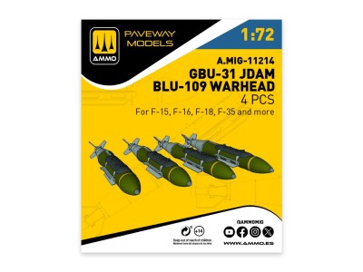 GBU-31 JDAM, BLU-109 Warhead (4 pcs) 