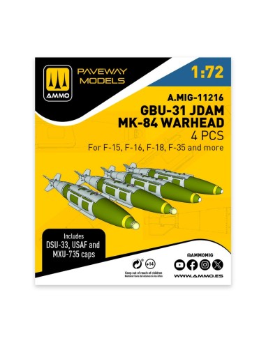 GBU-31 JDAM, MK-84 Warhead (4 pcs) 