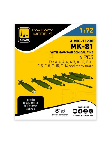 MK-81 with MAU-94/B conical fin (6 pcs) 