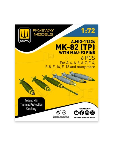 MK-82 with thermal protection and MAU-93 fin (6 pcs) 