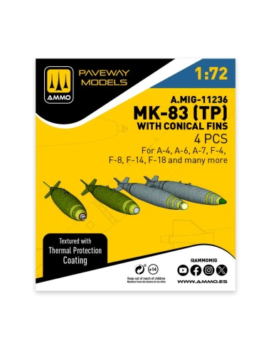 MK-83 with thermal protection and conical fin (4 pcs) 