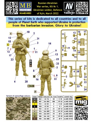 Ukrainian soldier,Defence of Kyiv,March 2022Russian-Ukrainian War series,Kit No 