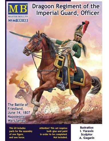 Napoleonic Wars Series. Dragoon Regiment of the Imperial Guard, The Battle of Friedland, June 14, 1807. Officer / Senior Sergean