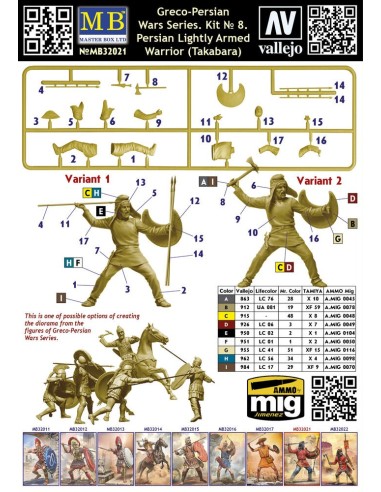 Persian Lightly Armed Warrior (Takabara) Greco-Persian Wars Series. Kit ? 8 