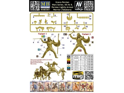 Persian Lightly Armed Warrior (Takabara) Greco-Persian Wars Series. Kit ? 8 