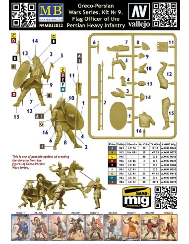 Greco-Persian Wars Series. Kit ? 9. Flag Officer of the > Persian Heavy Infantry 