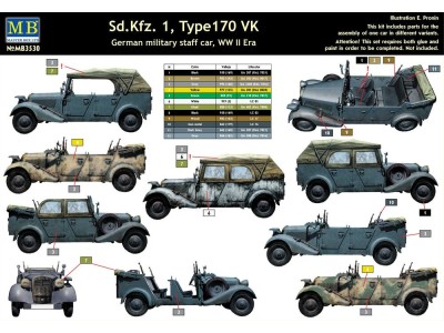 Sd.Kfz.1 Type 170 VK, German staff car 