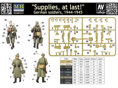 Supplies! german soldiers 2 figs 