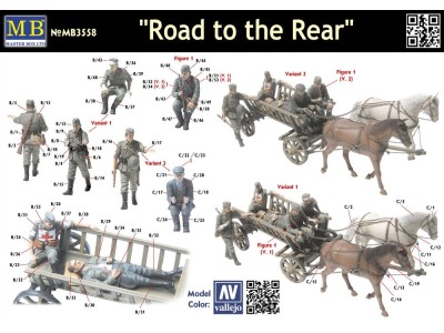 Road to the rear 5 figs + cart 