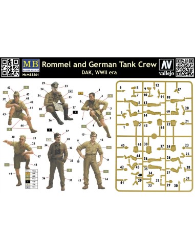 Rommel & German tank crew, DAK, WWII era 