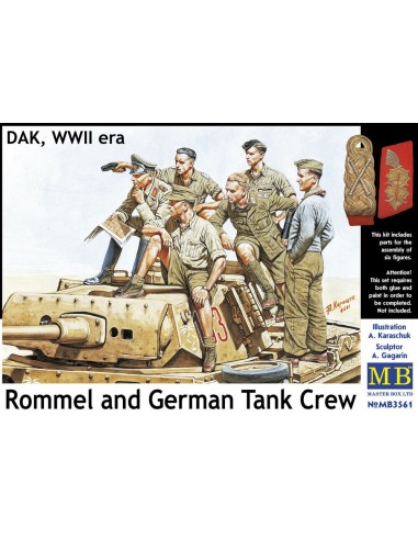 Rommel & German tank crew, DAK, WWII era 