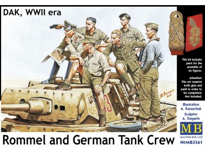 Rommel & German tank crew, DAK, WWII era 