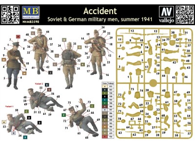 Accident. Soviet & German military men, 