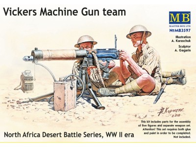 Vickers machine-gun crew, Desert battle 