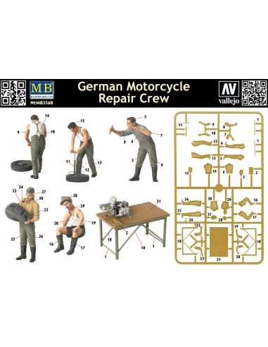 German Motorcycle repair team 