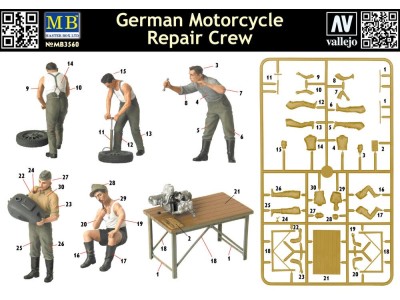 German Motorcycle repair team 