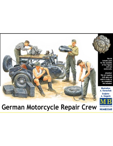 German Motorcycle repair team 