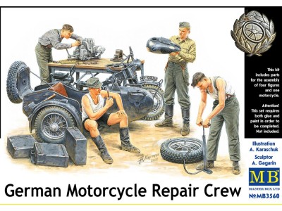 German Motorcycle repair team 