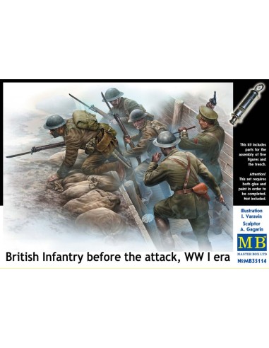 British infantry before attack,WWI era 
